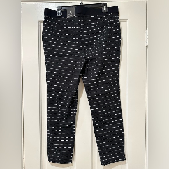 Jules & Leopold pull on capri stretch fitted dotted work business pants bottoms - Picture 15 of 16